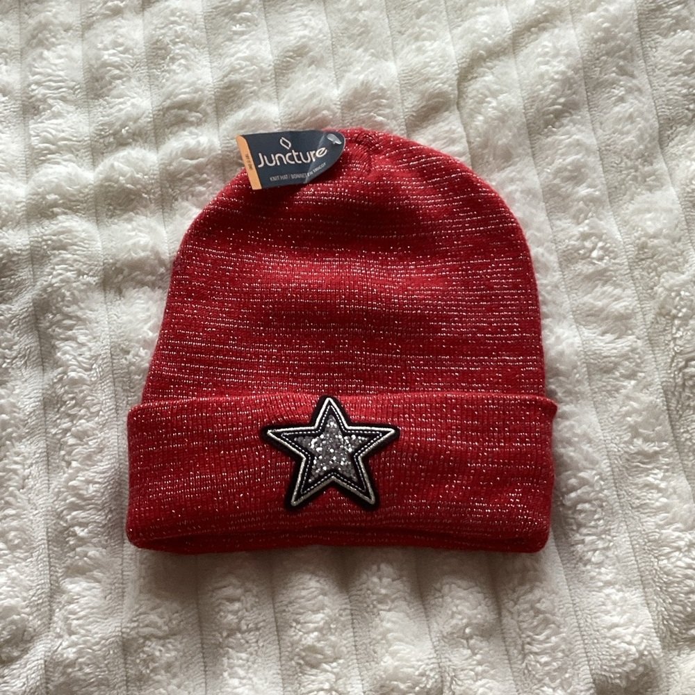 Juncture Kids' Red Star Knit Beanie